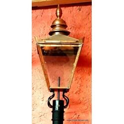 Street Light Tops Copper Paint