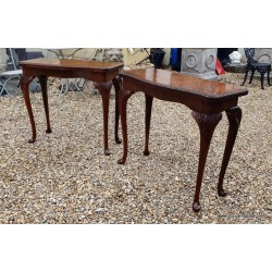 Pair Walnut Console Tables
