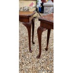 Pair Walnut Console Tables