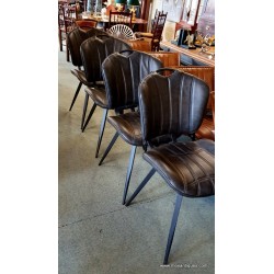 Vegan Leather Chairs Charcoal