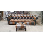 Patchwork 4 seater Chesterfield