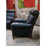Pair Leather Danish style Chairs