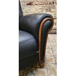 Pair Leather Danish style Chairs