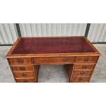 4.5ft Desk Red leather 
