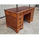 4.5ft Desk Red leather 