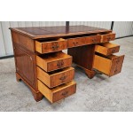 4.5ft Desk Red leather 