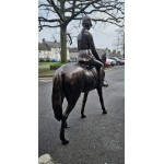 Horse And Jockey Statue