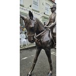 Horse And Jockey Statue
