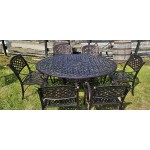 Oval Garden table + 6