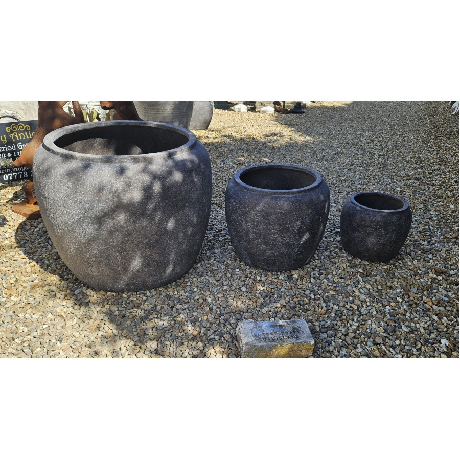 Garden Vase Round x 3