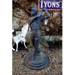 Golfer Statue Cast Iron