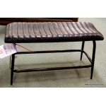 Leather top Bench/stool Black