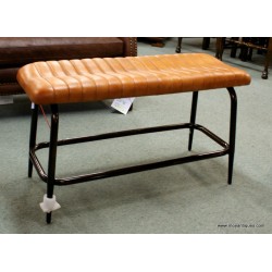 Leather top Bench/stool Tan