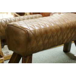 Gym Horse Leather Stool/Bench Brown