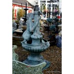 Bronze Lady Urn Fountain With Birds SOLD