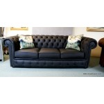 Chesterfield Black Sofa Bed
