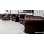 Chesterfield Club Chair Ant Brown
