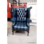 Chesterfield Blue Button seat