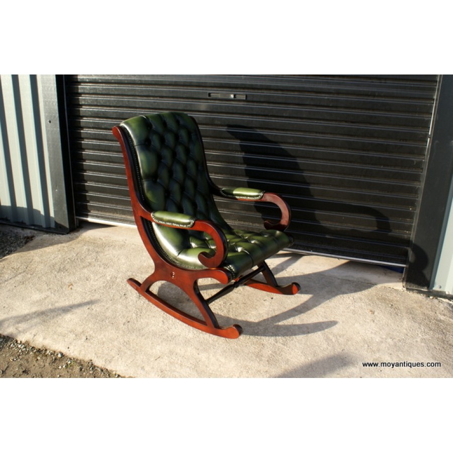 Chesterfield Rocker Chair Green