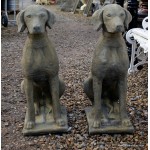 Pair Stone Dogs