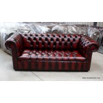 Chesterfield Sofa Button Seat Oxblood