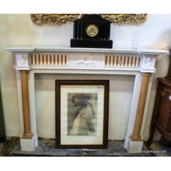 Marble Fireplace Pair