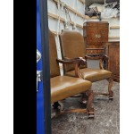 Pair Victorial Oak Chairs