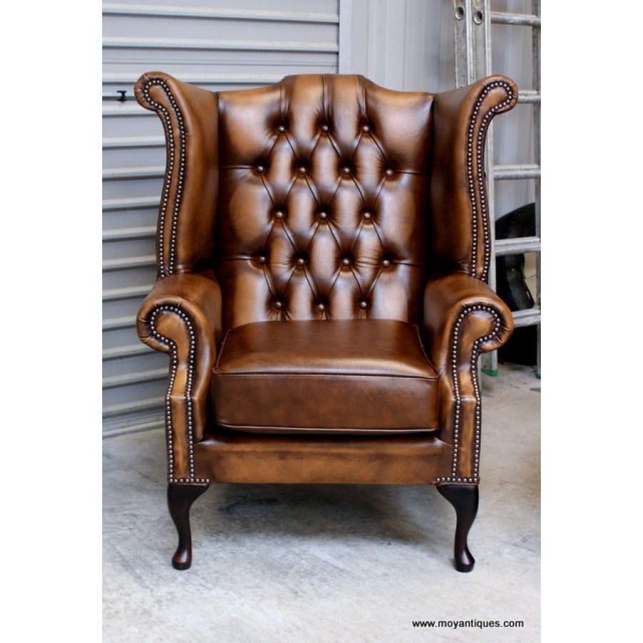 Chesterfield Wing Chair Bronze