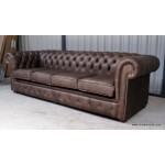 Chesterfield 4 seat Sofa Cracked wax