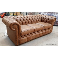 Chesterfield 3 Cracked Tan