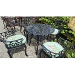 Cast Table & 4 Chairs Black