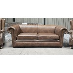 Chesterfield 3 seater + 2 Firside Chairs