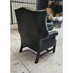 Chesterfield Library Chair Antique Freen