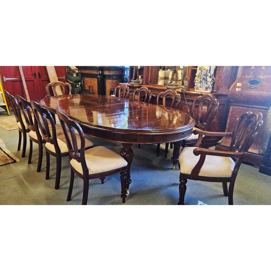 Vict 2 Leaf Dining Table & Chairs SOLD 
