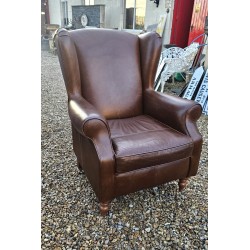 Leather Spung back Chair