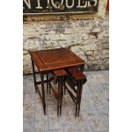 Nesting Tables Leather Top NOW SOLD