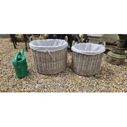 Cane Baskets Round Lined