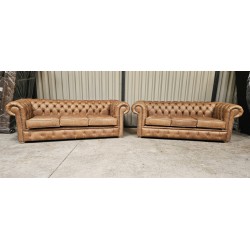Chesterfield sofa Cracked Tan