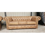 Chesterfield sofa Cracked Tan