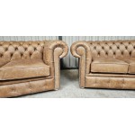 Chesterfield sofa Cracked Tan