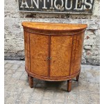 Demi Lune Burr Walnut Console Table