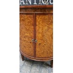 Demi Lune Burr Walnut Console Table