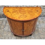 Demi Lune Burr Walnut Console Table