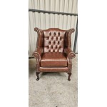 Chesterfield  Club Queen Ann Stool Hazel