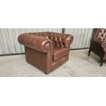 Chesterfield  Club Queen Ann Stool Hazel
