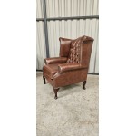 Chesterfield  Club Queen Ann Stool Hazel