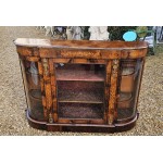 Burr Walnut Victorian Credenza