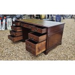 5ft Desk Green leather 