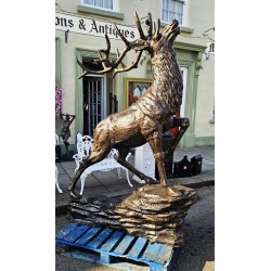 Stag Climbing Rock Shine Finish