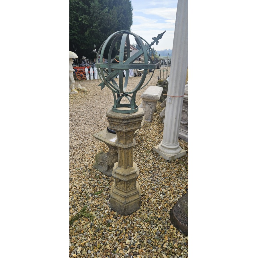 Armillary Sphere Gothic Plinth